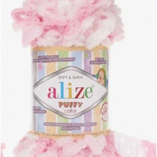 Rainbow Clouds Baby Blanket Yarn - 4 Skeins, 400g, 39.3yds - Soft Micropolyester