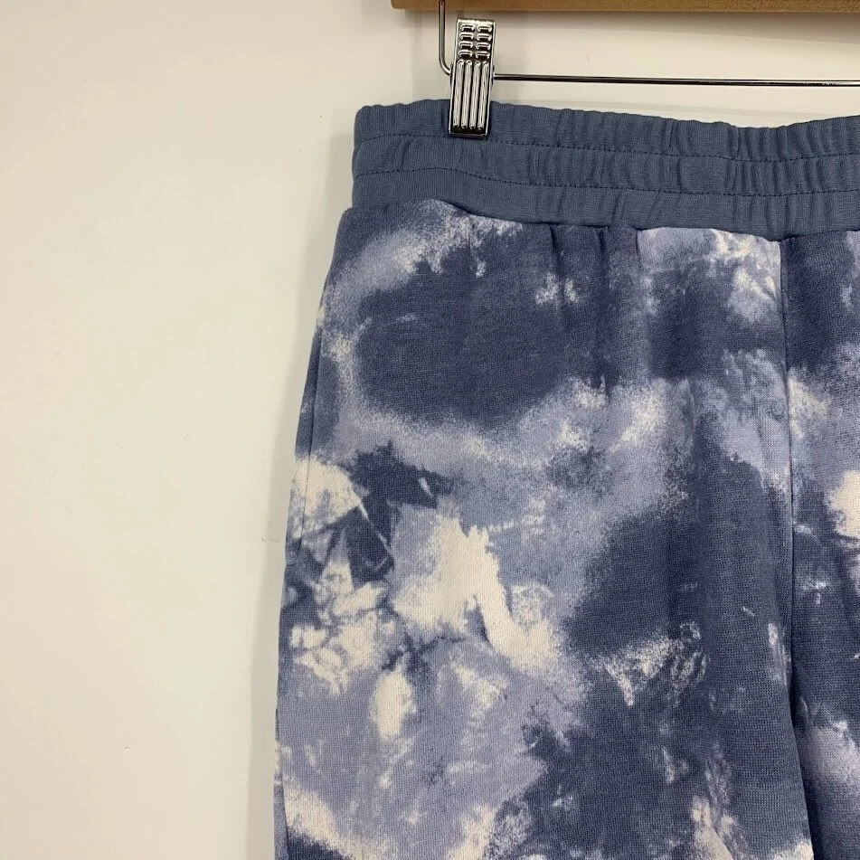 ABOUND Women's Blue White Tie Dye Fleece Lined Elastic Jogger Size M NWT - Image 3 of 4