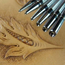 Steel Craft Japan - Seeder Stamps (6-Piece Set, Leather Stamping Tools)