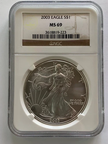 American Silver Eagle NGC 2003 UNC $1  MS-69 