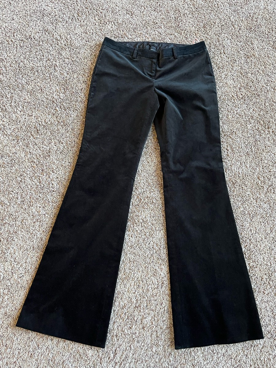 THE LIMITED Drew Fit Flat Front Zip Fly Flare Leg Velour/Velvet