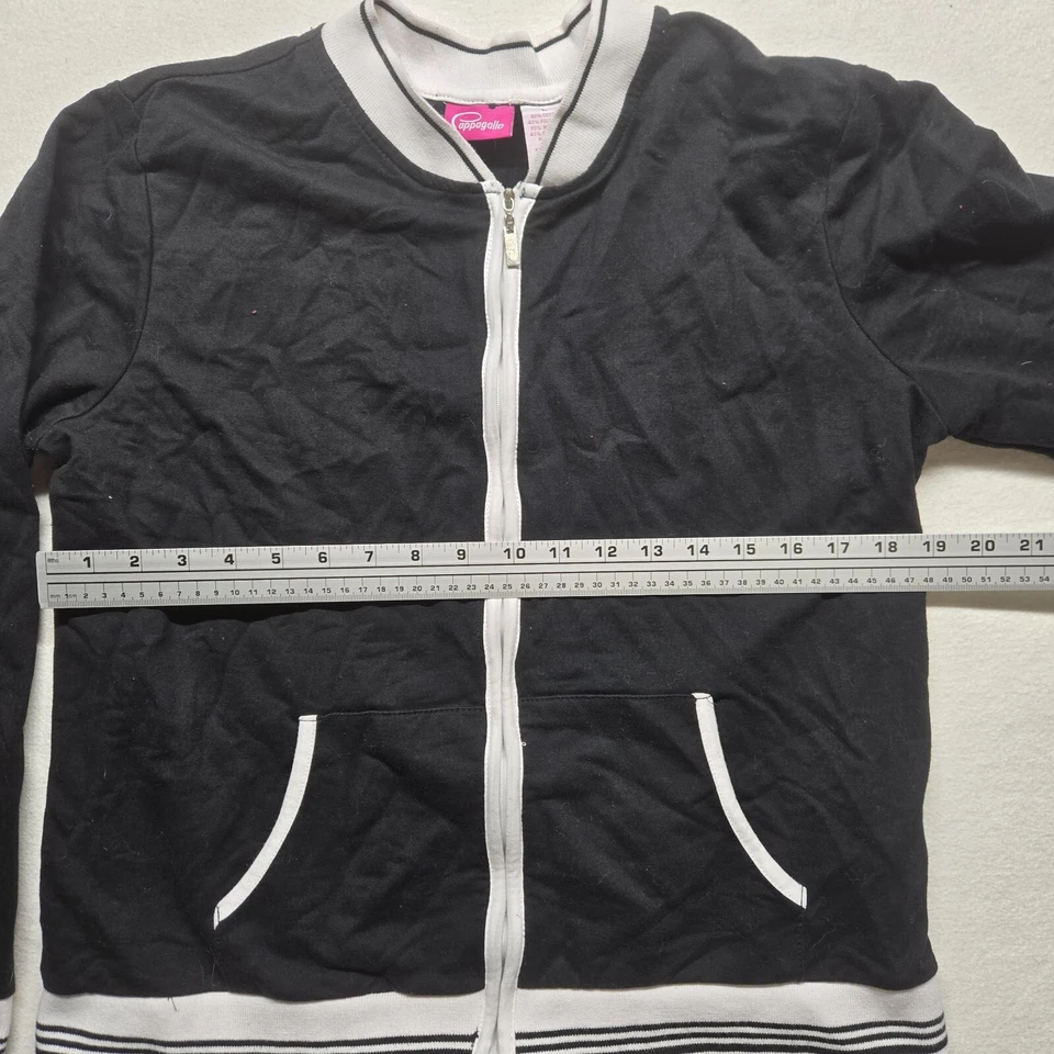 Jaqueta Cappagallo Preta Manga Longa Zíper Completo Suéter Adulto Feminino G Grande - Imagem 4 de 4