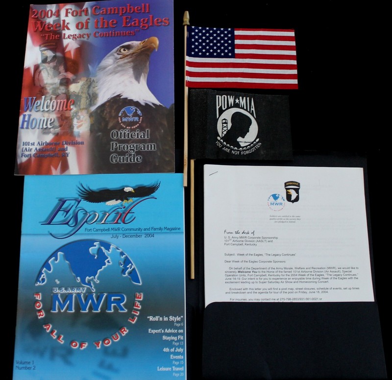 Vintage 2004 Fort Campbell 101st Airborne Eagles Week Welcome Package Army Rare