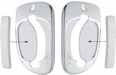Set x 2 Freightliner Exterior Door Handle Chrome Cover Cascadia , M2 42093 42094