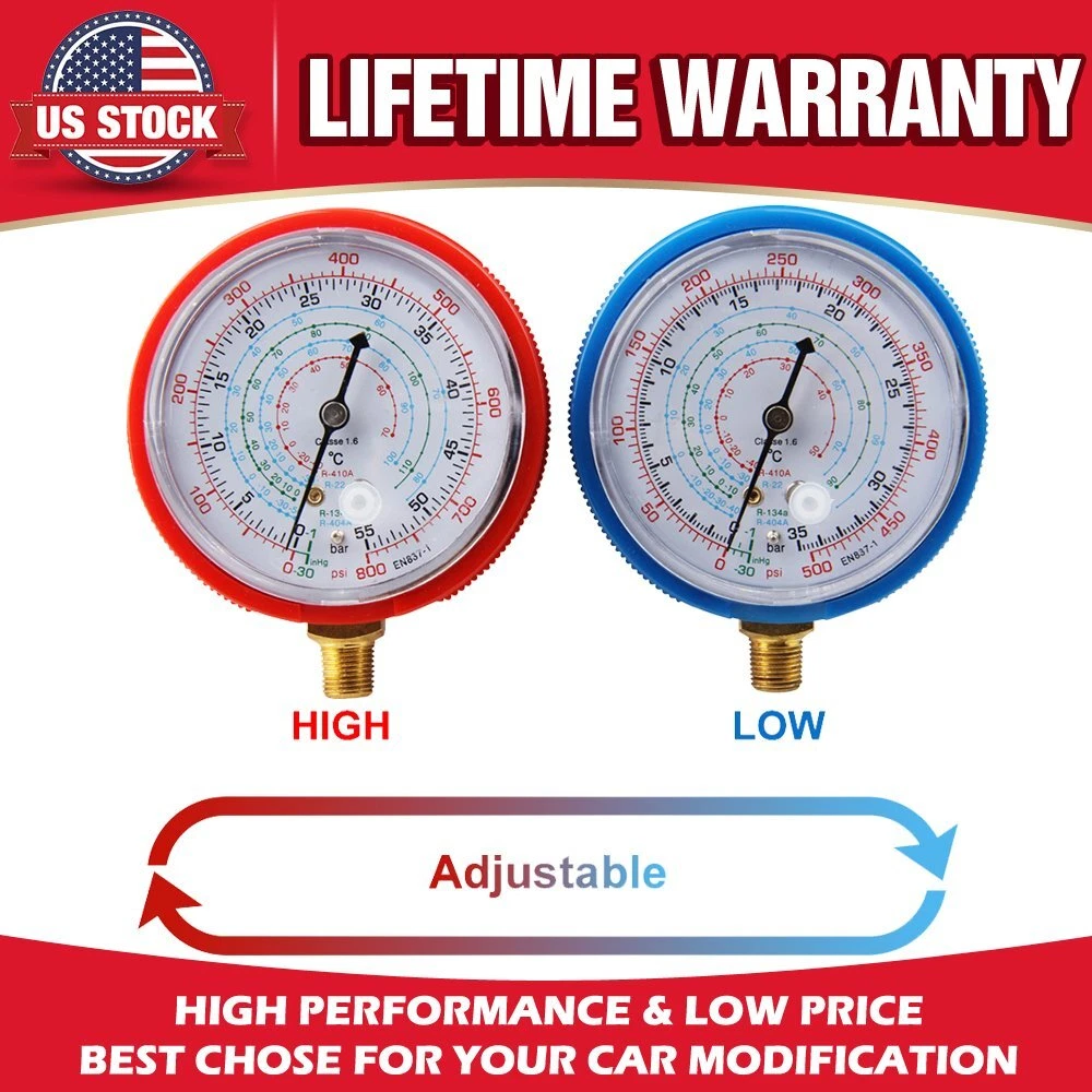 Car Auto High Low Tester Gauge A C Pressure Gauge Air Conditioner