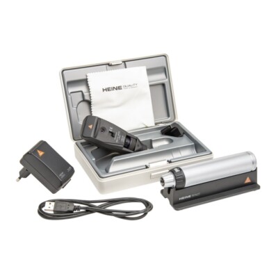 Heine Beta 200 LED Retinoscope Set with Rechargeable Handle USB in Hard Case