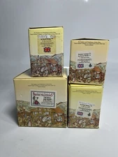 Lot of 4 David Winter Cottages Sussex Farmhouse Bull Bush Drovers Original Box