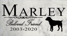Customized Beloved Friend Dog Memorial Outdoor Stone Marker Select Your Breed