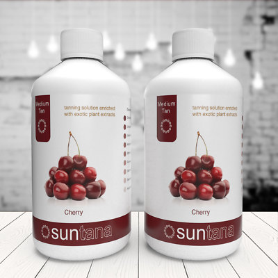 500ml Kirschduft 10% Spray hellbraun (Medium) - 2 x 250ml Suntana Lösung