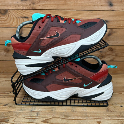Nike Turnschuhe Damen Größe UK 5 M2K Tekno Mahagoni Nerz Leder Chunky Schuhe