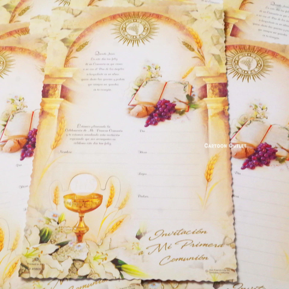 25 Primera Comunion Invitaciones Recuerdos Communion Invitations Favors Girl Boy - Image 4 of 4