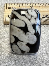 New Sterling Silver Rectangle Statement Ring 7.5 Peanutwood Jasper