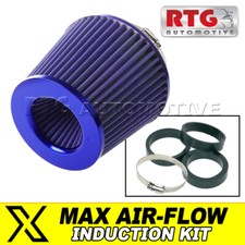 Induction Kit Performance Air Filter  Cone, Blue + Blue Fits Audi