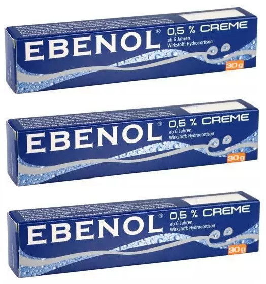 3x EBENOL 0,5% Creme 30 g PZN: 5103319