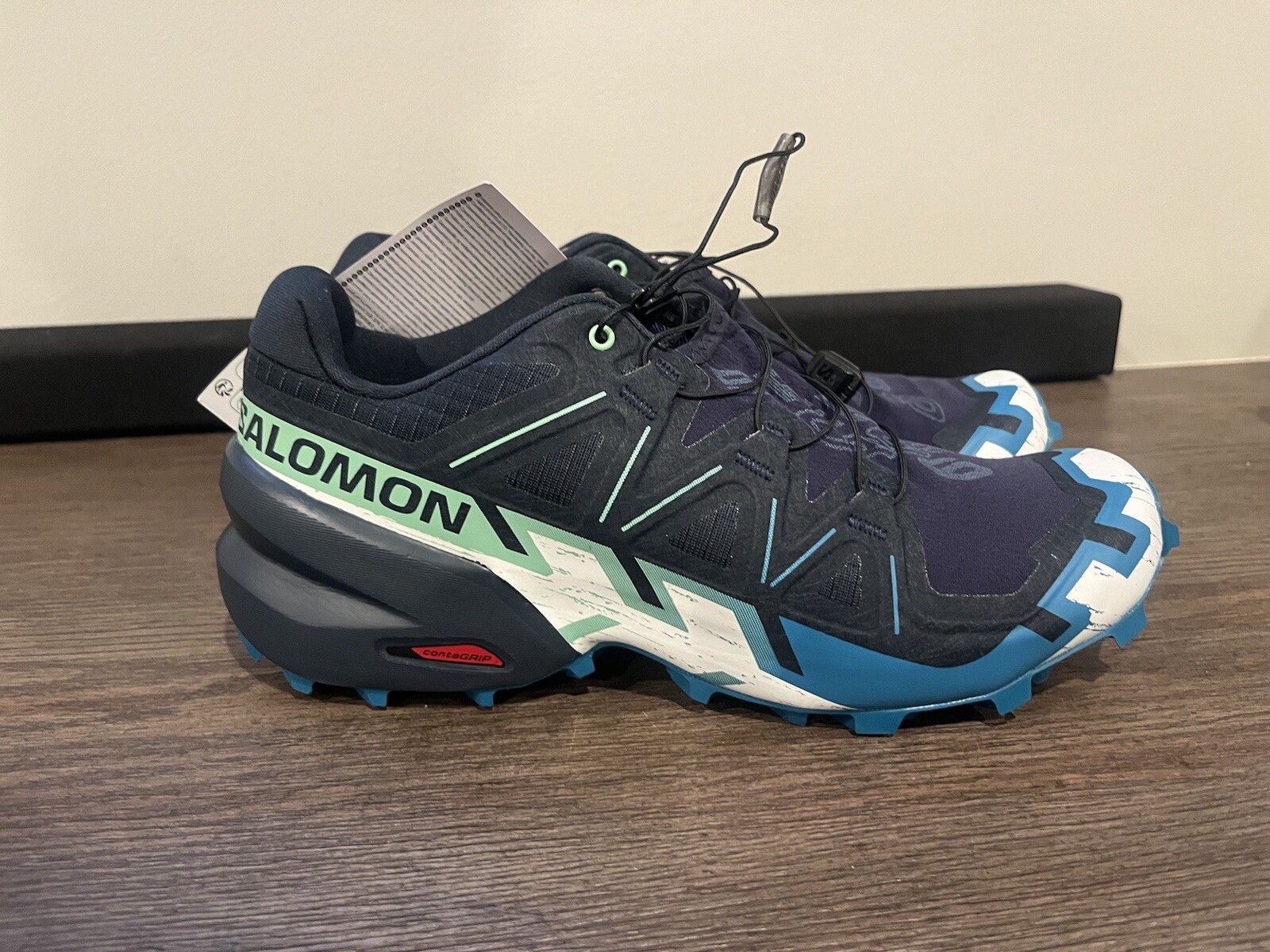 [L47465300] Scarpe Salomon Uomo Speedcross 6 Carbon Tahitian Tide Bianco Taglia 9