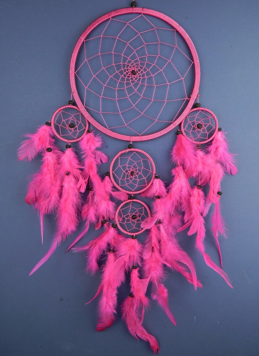 Dream Catcher LARGE Bright Pink Girls Childs Beautiful dream Dream Catcher LARGE Bright Pink Girls Childs Beautiful dream