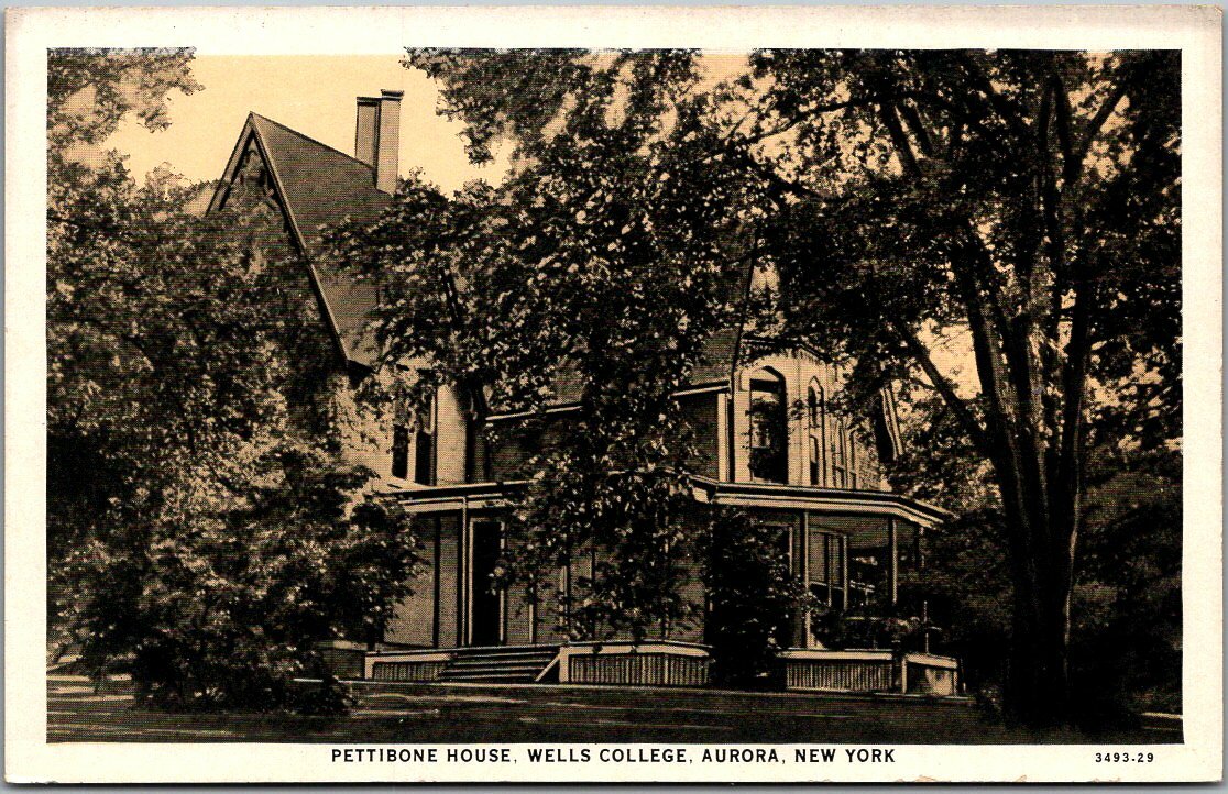 Aurora New York Postcard Pettibone House Wells College Street View Unused Ebay