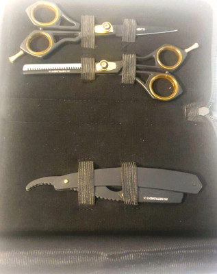Professional Barber Scissors Set 6'' Barber Hair Cutting Sharp Shaving Shears -