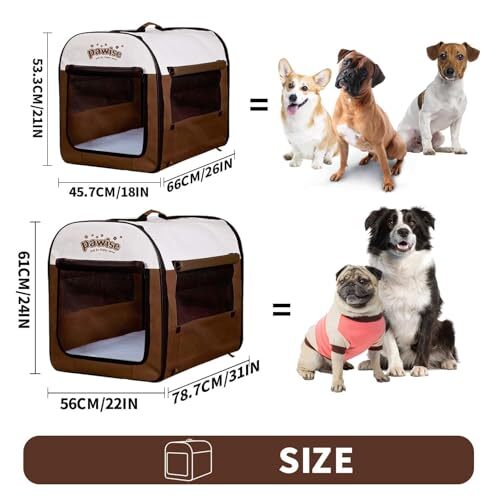 Foldable Soft Dog Crate Pet Kennel Houses, Portable Crates for Dogs ...