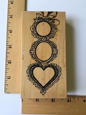 Rare Personal Stamp Exchange PSX - 3 Hanging Frames Rubber Stamp - K2254 - NEW