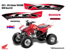 2013 2014 Honda TRX450R Decal Graphic Sticker OEM kit Plastic Kit Emblem Red 450