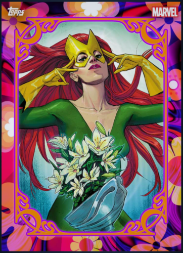 Jean Grey Flower Power Psychedelic Motion - Topps Marvel Collect Digital card - Picture 1 of 9