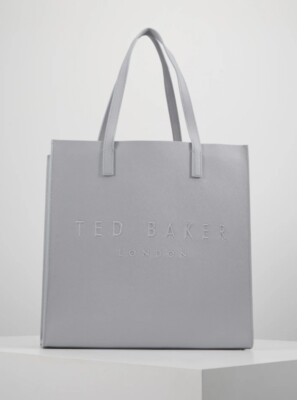 TED BAKER Large grey Icon bag school uni work woman NEW