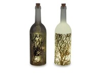 Flasche Mit Licht & Timer, Formano, Grau, Deko, Weihnachten, Lampe, Led, Neu ✨️