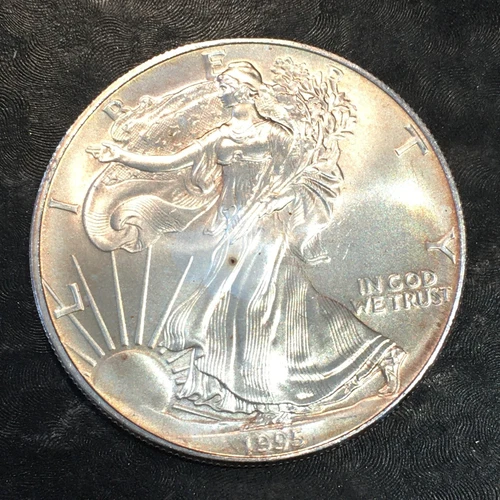 1995 Uncirculated American Silver Eagle US Mint Issue 1oz Pure Silver #N911