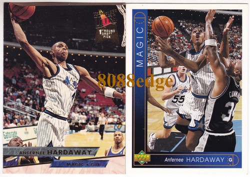 (2) 1993-94 ULTRA+UPPER DECK RC: ANFERNEE `PENNY` HARDAWAY #305 #382 ROOKIE CARD
