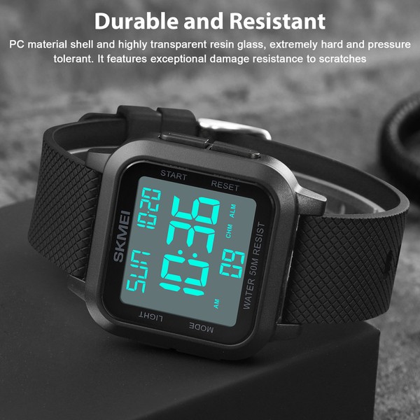 Reloj Deportivo Militar para Hombre con Pantalla LED Grande, Digital, Resistente al Agua 3