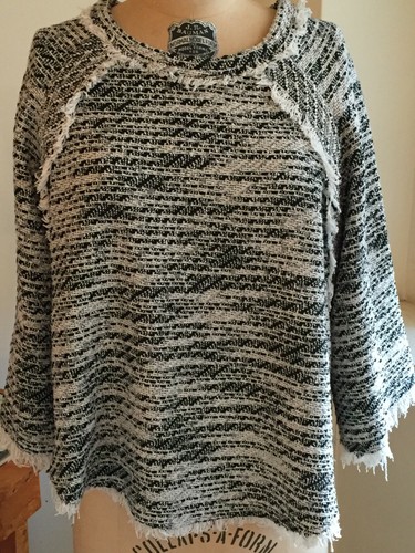IRO Licia Black/White Knit Fringe 