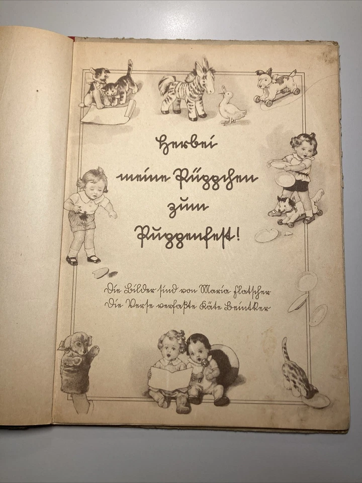 ~1940 Herbei mein Püppchen / Kinderbuch Bilderbuch Sütterlin - Bild 3 von 4