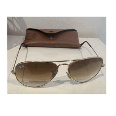 Ray-Ban Aviator Flieger Sonnenbrille Gold Metallrahmen Braun Verlaufsglas Leicht