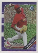 2019 Bowman Chrome Prospects Purple Shimmer Refractor Genesis Cabrera 2k3