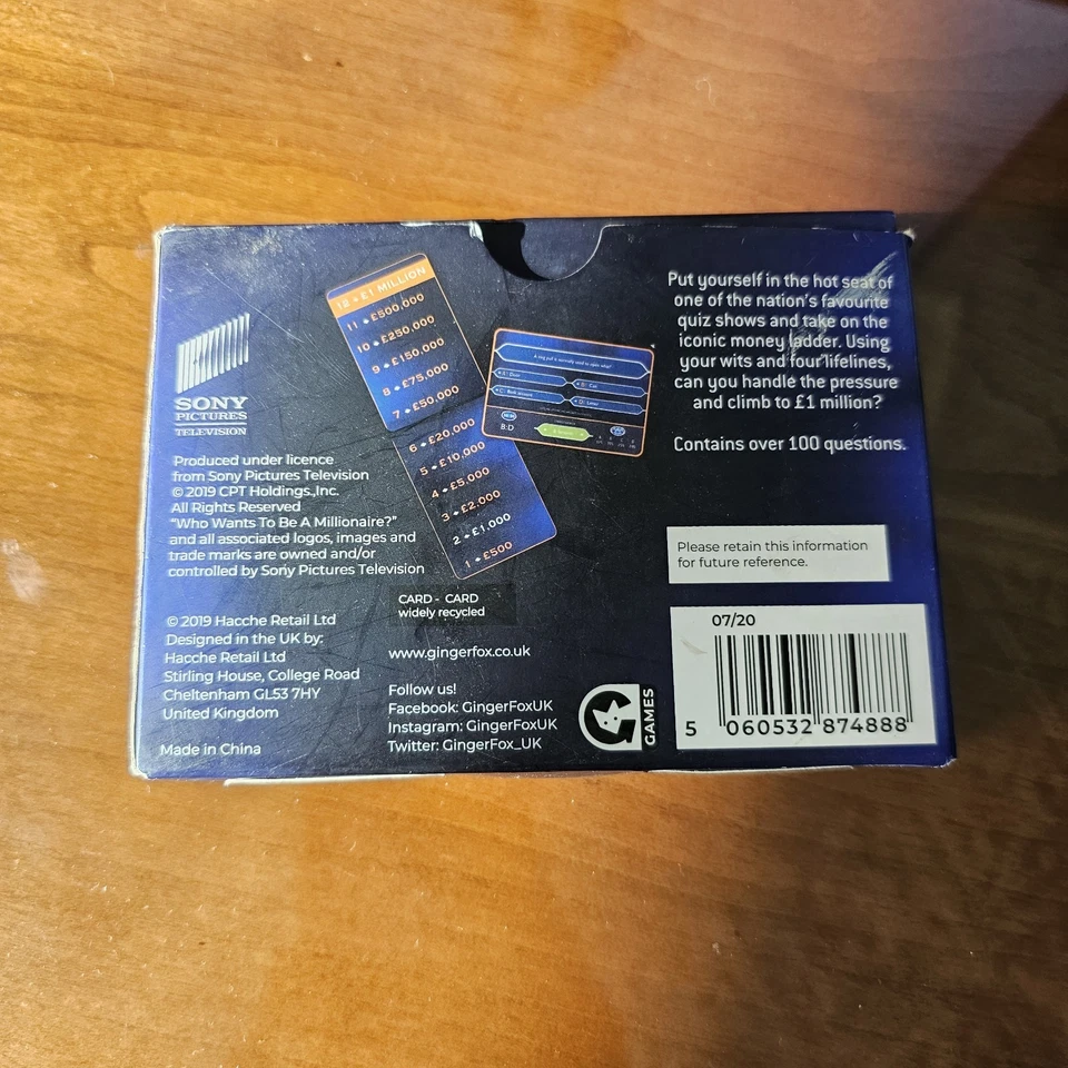 Who Wants To Be Millionaire Card Games  2019 - Image 3 of 3