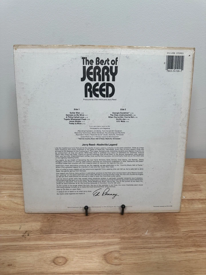 JERRY REED - THE BEST OF JERRY REED/AYL1-4109/LP VINYL RECORD/1981/NM/COUNTRY - Image 2 of 2