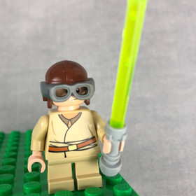 LEGO Star Wars Minifigure Lot Young Anakin Skywalker Old Obi-Wan Kenobi with acc