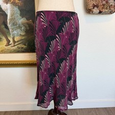Vintage Whimsigoth Silk Floral Fairy Skirt
