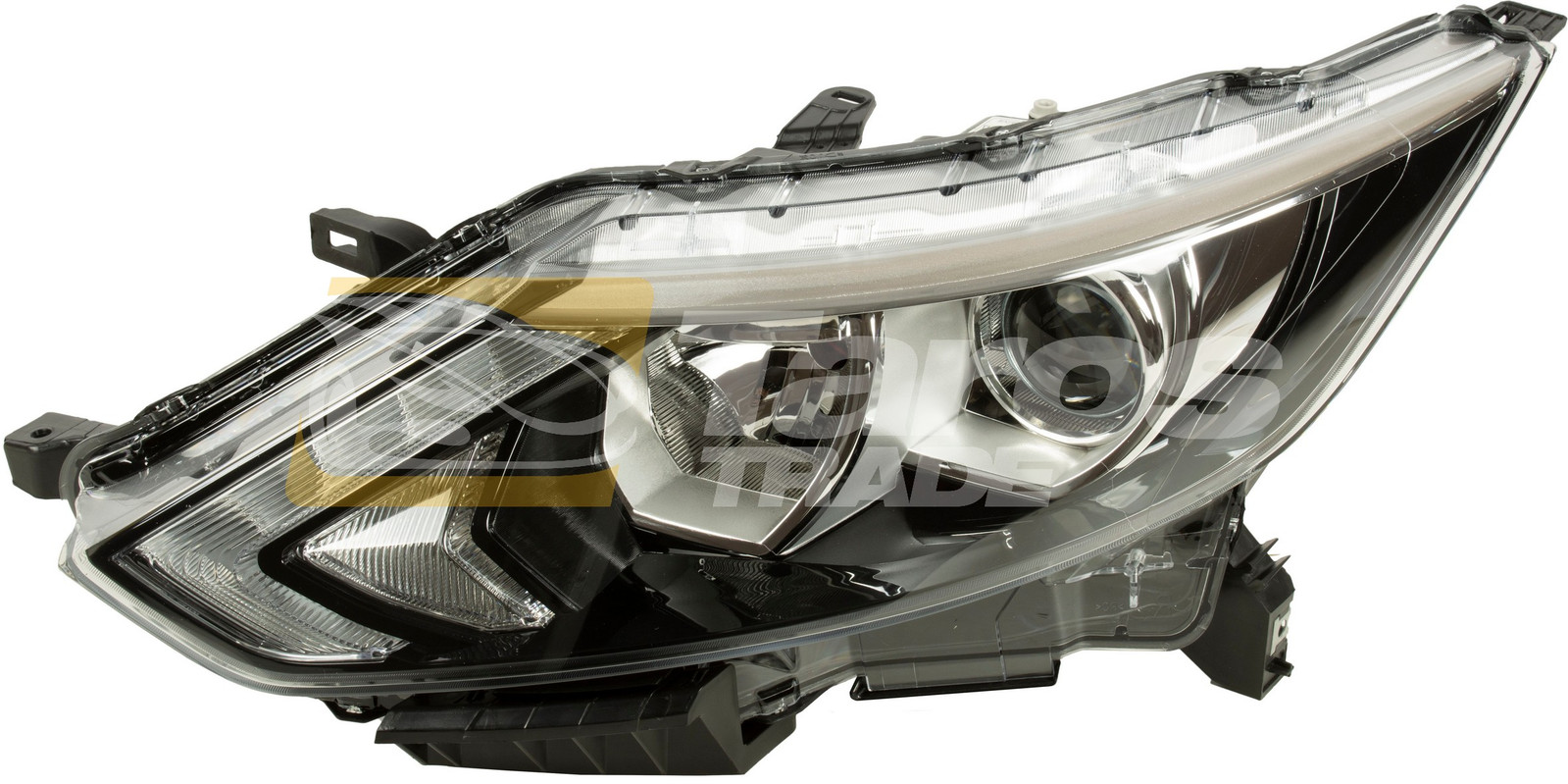 Phare avant gauche pour Nissan Qashqai de 2014 à 2017 - Optique de phare halogène côté conducteur