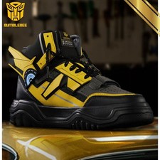 Transformers BumbleBee Men's High Top Sneaker Premium Design Shoe Black Yellow