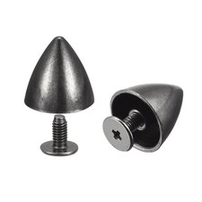 12x12mm Screw Back Rivets, 30 Sets Hollow Leather Studs for DIY Black