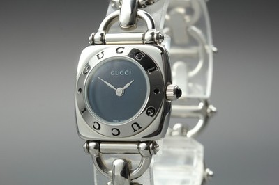 Vintage [NEAR MINT] Gucci 6400L Horsebit Black dial Silver Quartz Damenuhr