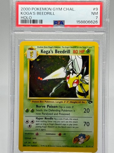 Koga's Beedrill (Unlimited) graded PSA 7 for sale on eBay