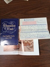 THWAITES & REED CLOCK BOOKLET + 1983 HAVILAND DEALER LETTER F.W. ELLIOTT RARE