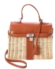 Surell Accessories Vegan Leather & Vine Shoulder Bag Women's