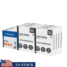 Copy Paper 8.5x11 4000 Sheets 20lb Jam Resistant Printer Paper Unruled White New