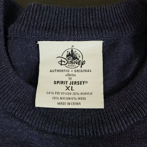 Usado en Excelente Condición Disney Parks Walt Disney World Suéter Tejido Spirit Jersey XL Azul Marino 2019 - Imagen 6 de 15