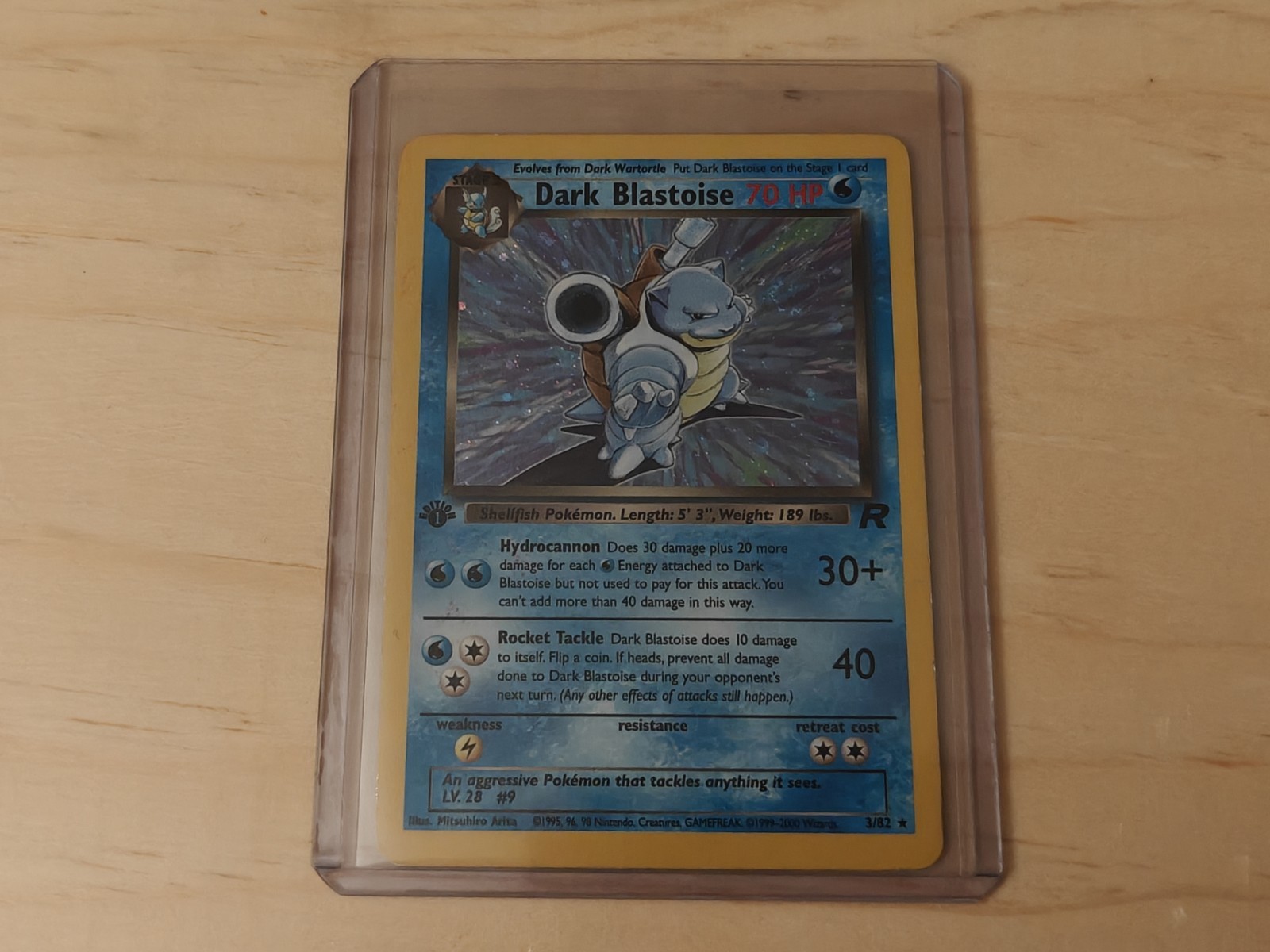 Pokemon TCG Dark Blastoise Holo 1st Edition Team Rocket 3/82 LP