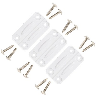-3 Pack White Igloo Cooler Hinges with Screws | High Strength Cooler Parts | ...